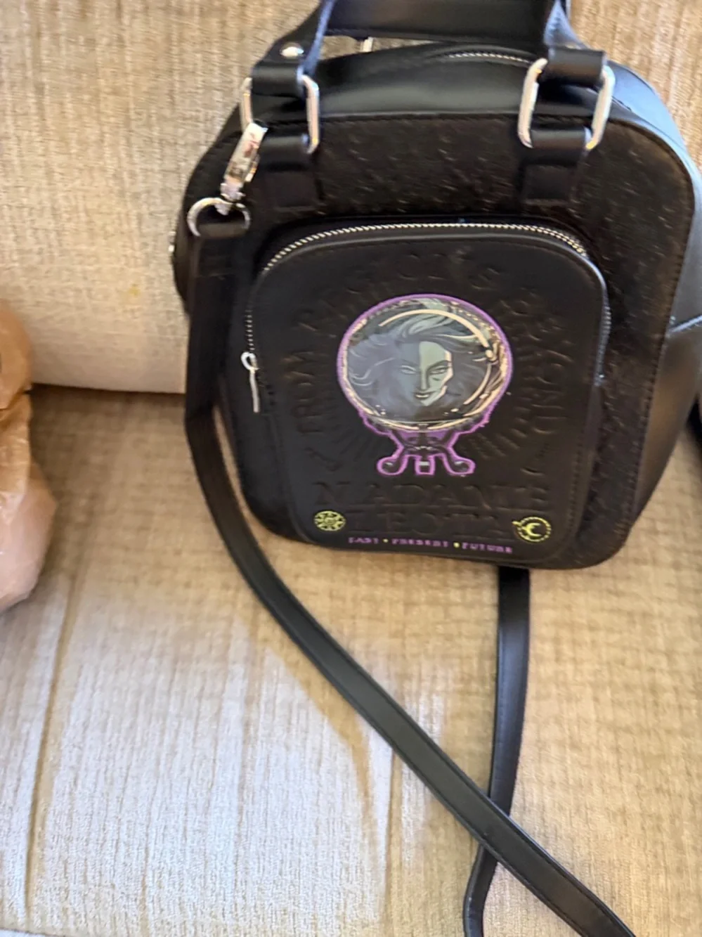 DisneyMadame Leota Black Compact Crossbody Bag 10 x 9